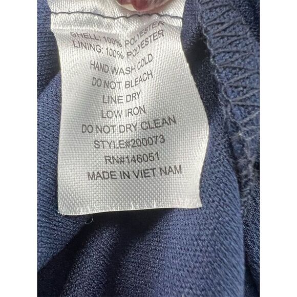 Monteau Los Angeles Women's M Navy Blue Tiered Flutter Sleeve Dress - Picture 7 of 8